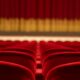 empty stadium seats, red